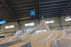 ریزش زنگ زدگی سقف سوله